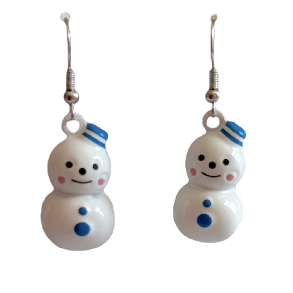 Snowman Bells Drop Earrings